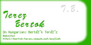 terez bertok business card